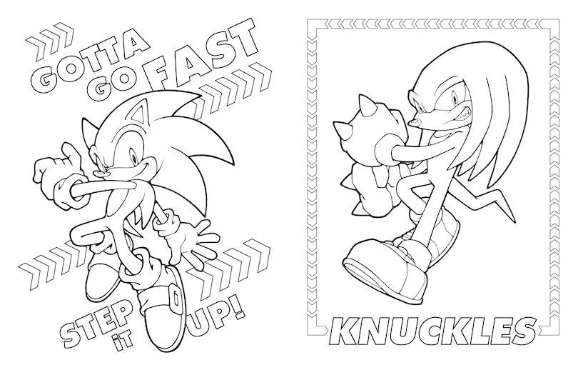Aper&ccedil;u du contenu 2_Sonic The Hedgehog: The Official Coloring Book
