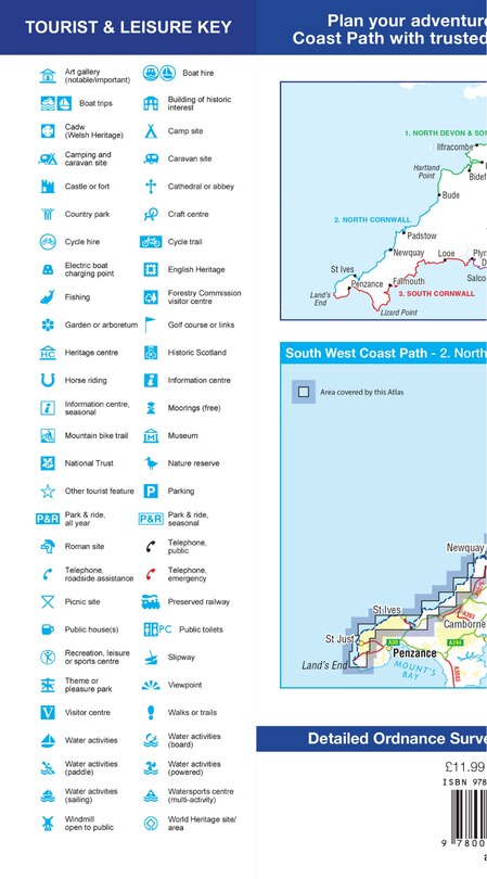 Couverture arrière_South West Coast Path 2 – North Cornwall: with Ordnance Survey mapping (A-Z Adventure Series)