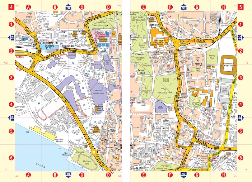 Sample content 3_Southampton A-Z Street Atlas: Accurate street map for easy navigation