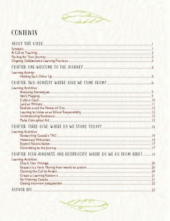 Table of contents_Speaking Our Truth Teacher Guide