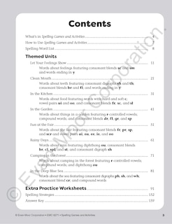 Sample content_Spelling Games and Activities, Grade 1 Teacher Resource