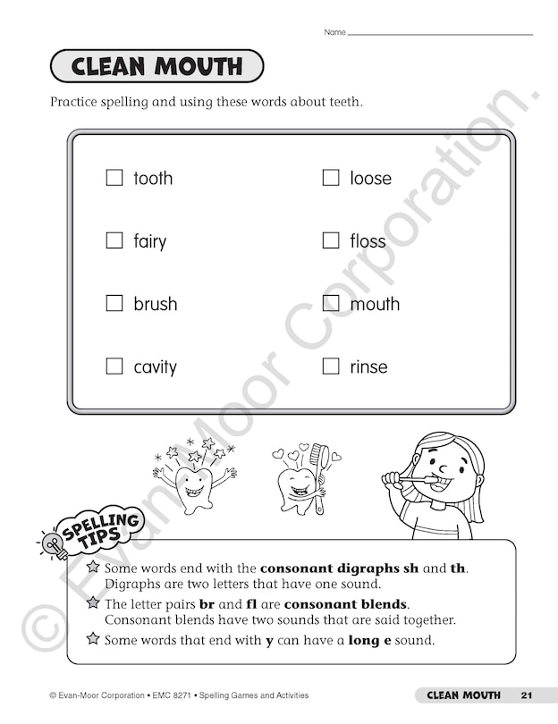 Sample content 3_Spelling Games and Activities, Grade 1 Teacher Resource