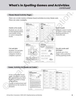 Sample content 2_Spelling Games and Activities, Grade 2 Teacher Resource