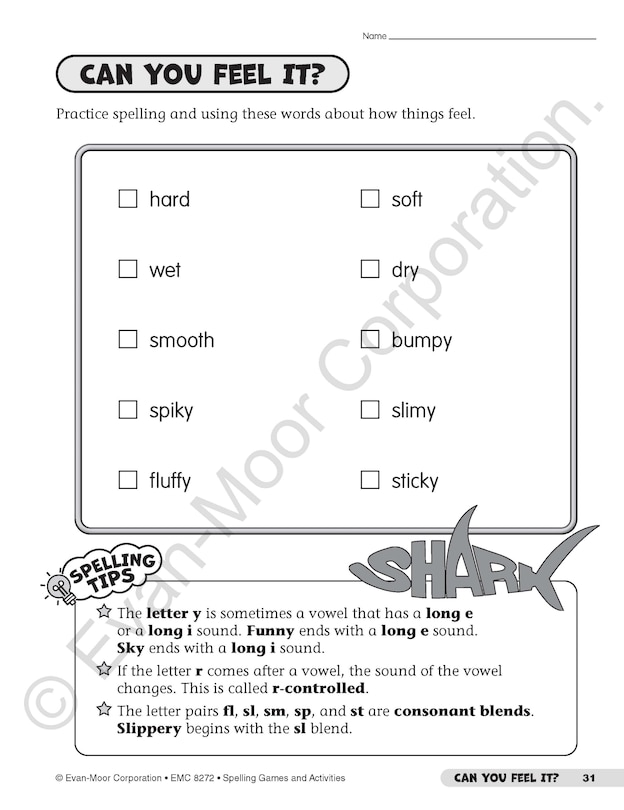 Sample content 3_Spelling Games and Activities, Grade 2 Teacher Resource