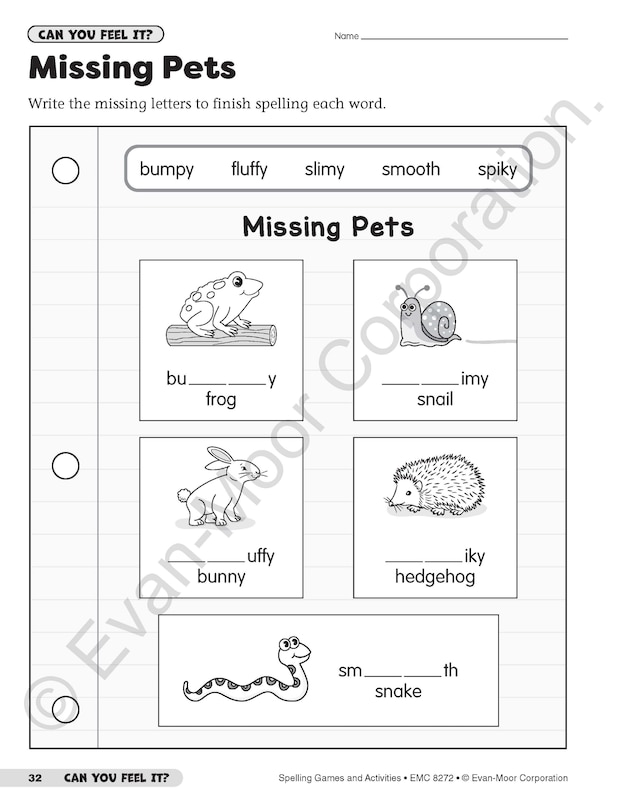 Sample content 4_Spelling Games and Activities, Grade 2 Teacher Resource