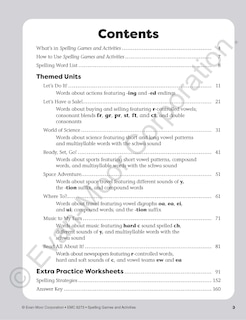 Sample content_Spelling Games and Activities, Grade 3 Teacher Resource