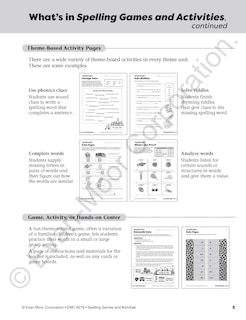 Sample content 2_Spelling Games and Activities, Grade 3 Teacher Resource