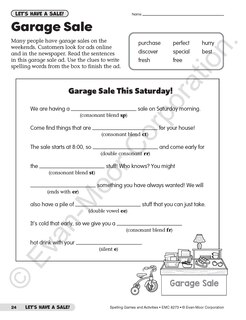 Sample content 4_Spelling Games and Activities, Grade 3 Teacher Resource