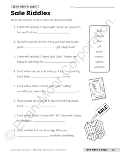 Sample content 5_Spelling Games and Activities, Grade 3 Teacher Resource