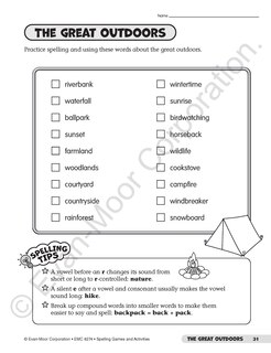 Sample content 3_Spelling Games and Activities, Grade 4 Teacher Resource