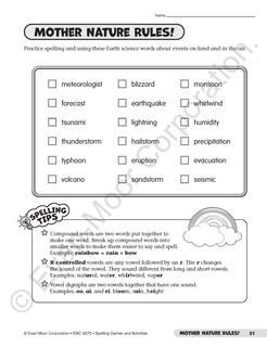 Sample content 3_Spelling Games and Activities, Grade 5 Teacher Resource