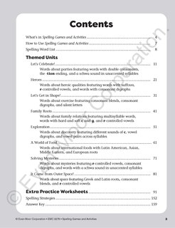 Sample content_Spelling Games and Activities, Grade 6 Teacher Resource
