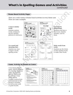 Sample content 2_Spelling Games and Activities, Grade 6 Teacher Resource