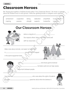 Sample content 4_Spelling Games and Activities, Grade 6 Teacher Resource