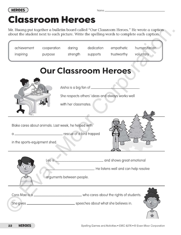 Sample content 4_Spelling Games and Activities, Grade 6 Teacher Resource