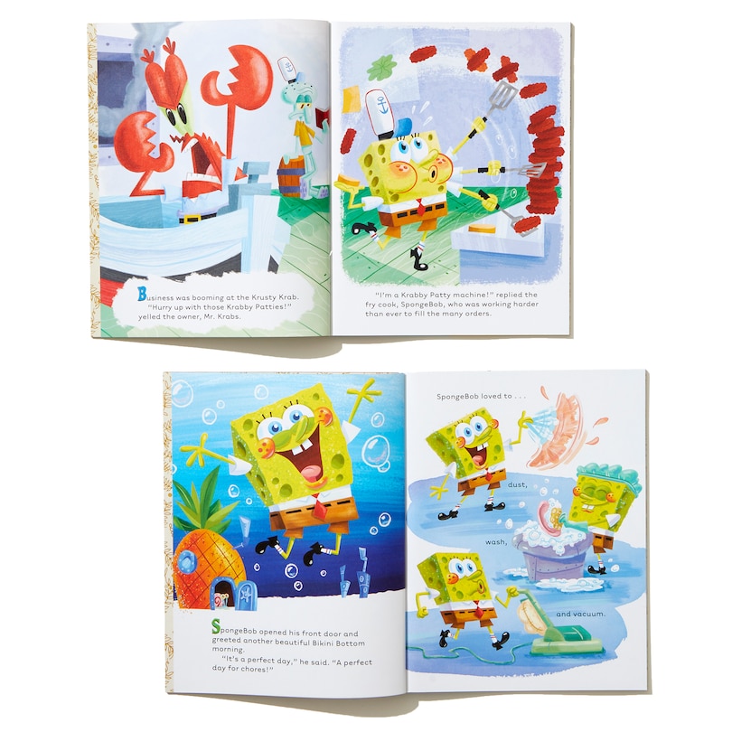 Aperçu du contenu_SpongeBob SquarePants Little Golden Book Library (SpongeBob SquarePants)