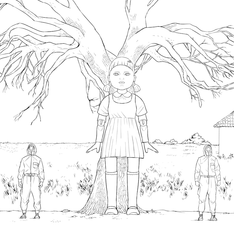 Sample content 5_Squid Game: The Official Coloring Book