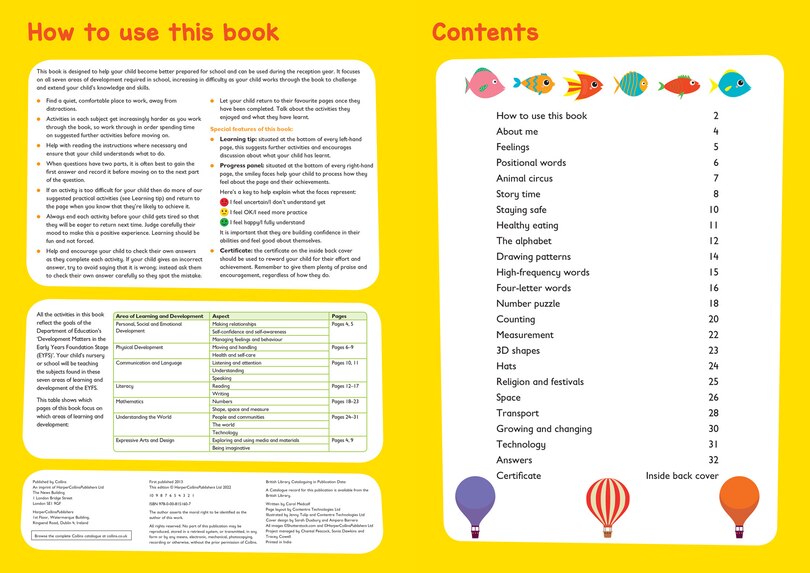 Aper&ccedil;u du contenu 2_Starting School Workbook Ages 3-5