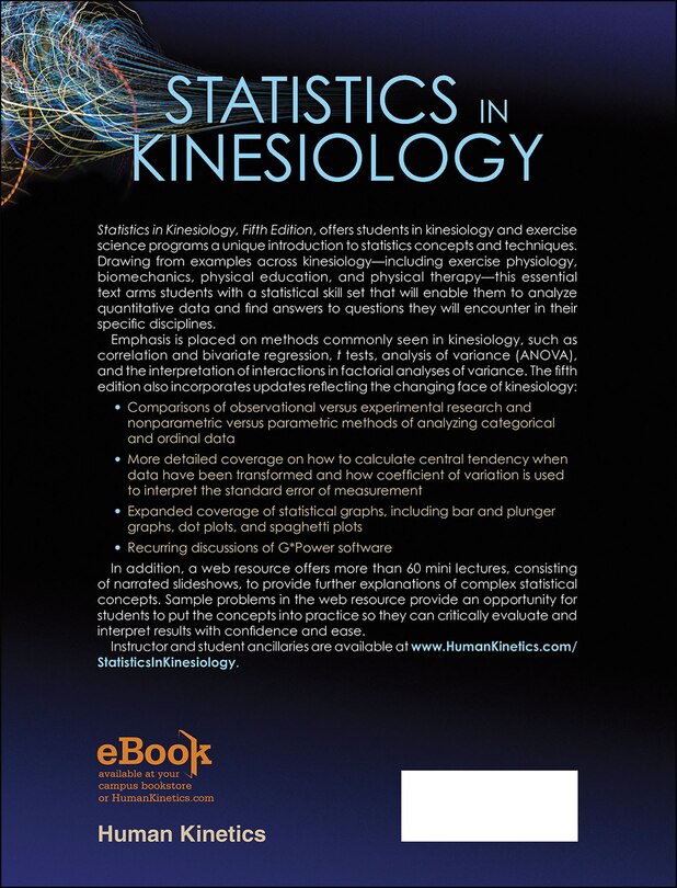Couverture arri&egrave;re_Statistics In Kinesiology