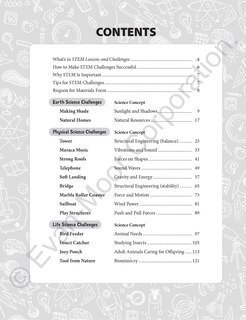 Aper&ccedil;u du contenu_Stem Lessons and Challenges, Grade 1