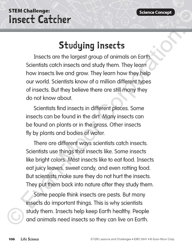 Aper&ccedil;u du contenu 2_Stem Lessons and Challenges, Grade 1