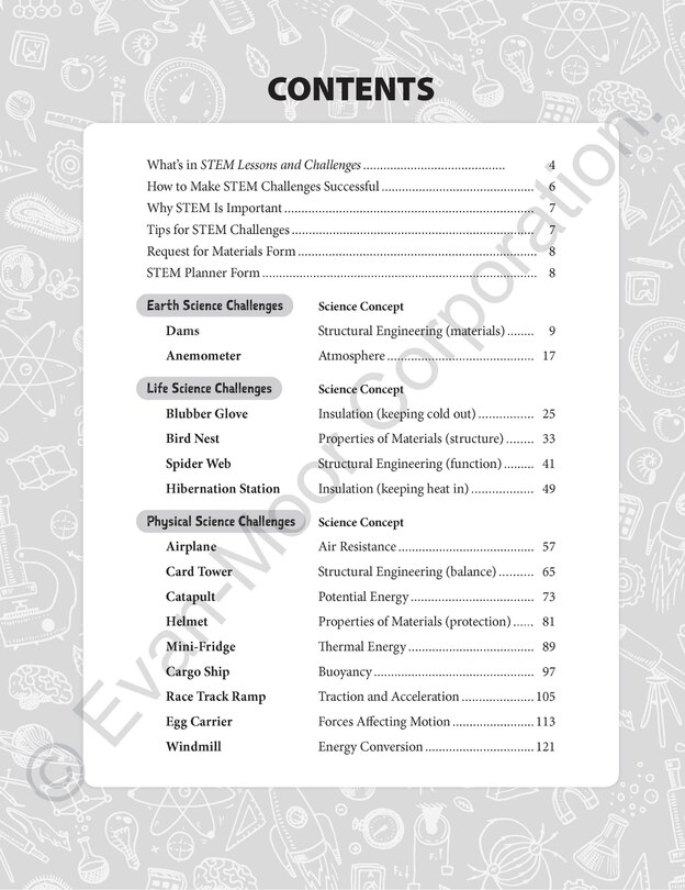 Aperçu du contenu_STEM Lessons and Challenges, Grade 3 Teacher Resource