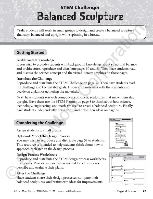 Aperçu du contenu 2_STEM Lessons and Challenges, Grade 5 Teacher Resource