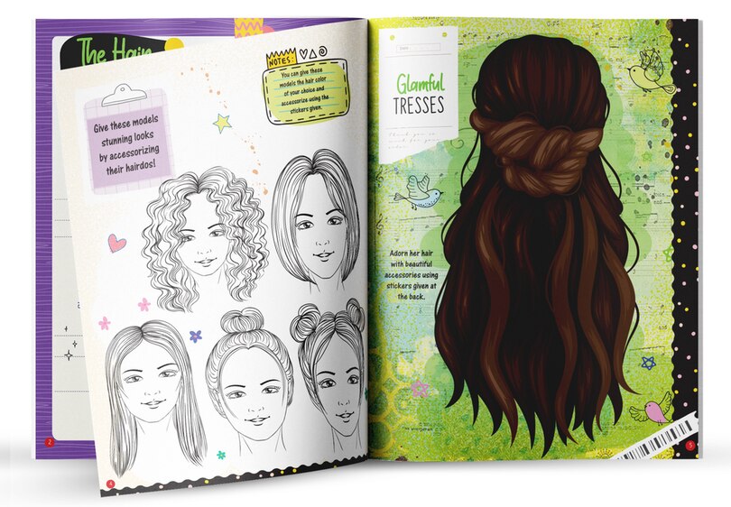 Aper&ccedil;u du contenu 2_Stick and Style - Hair cuts & Do ups (Sticker Activity Book)