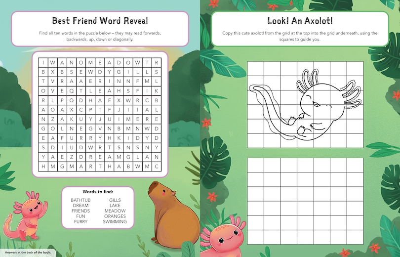 Sample content 2_Sticker Best Friends: Capybara and Axolotl