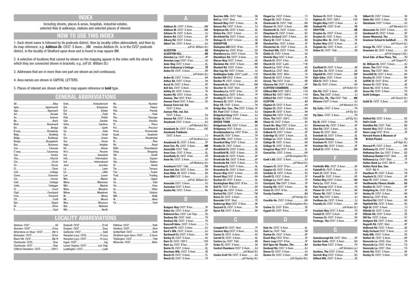 Aper&ccedil;u du contenu_Stratford-Upon-Avon A-Z Pocket Street Map