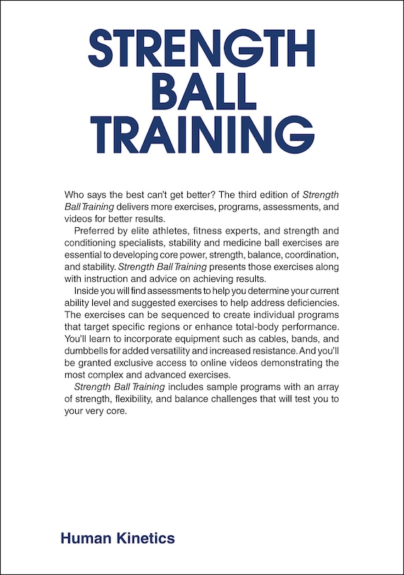 Couverture arri&egrave;re_Strength Ball Training