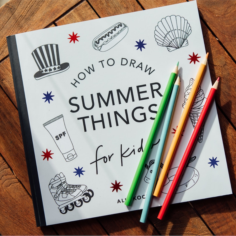 Sample content 5_Summer Things: How to Draw Books for Kids Featuring Beach Fun, Summer Camp, Picnics, and More