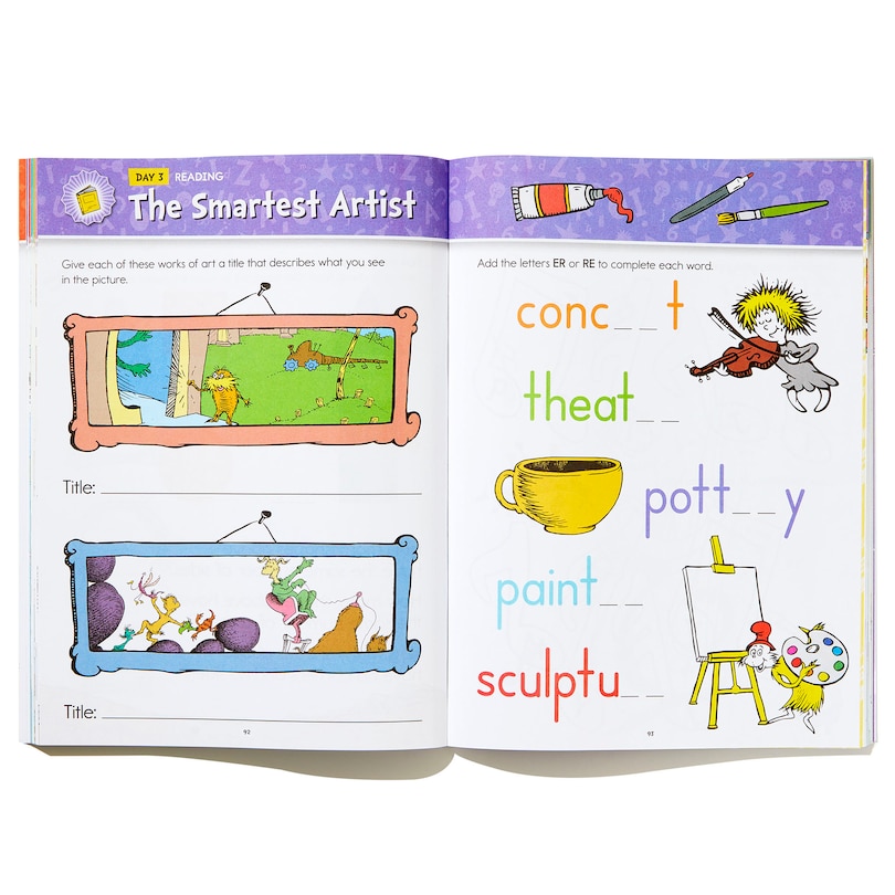 Aperçu du contenu 5_Summer with Seuss Workbook: Grades K-1