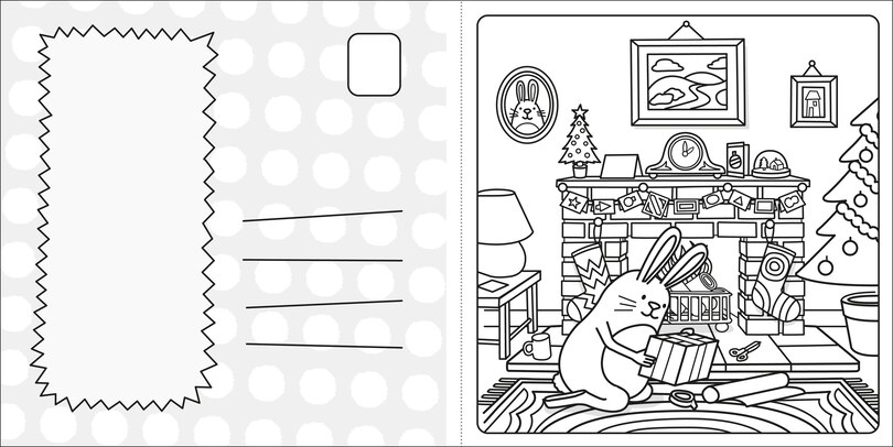 Sample content 5_Super Cuties: A Cozy Christmas Coloring Book