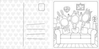 Sample content_Super Cuties: A Cozy Coloring Book about Love
