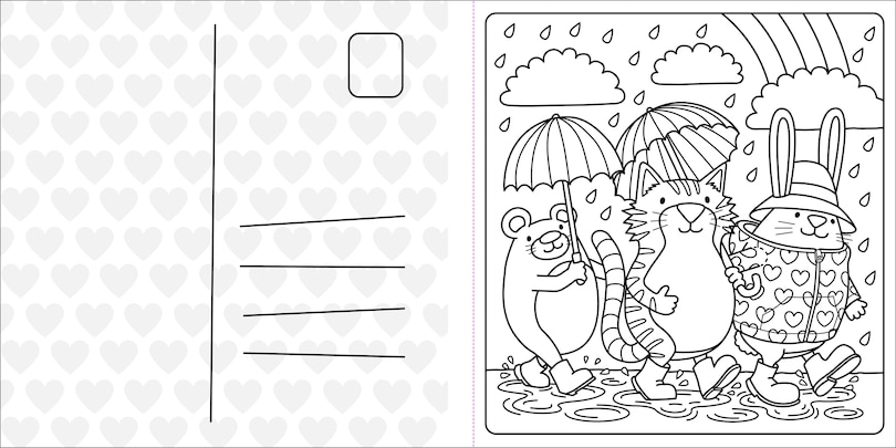 Sample content 2_Super Cuties: A Cozy Coloring Book about Love