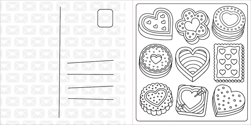 Sample content 3_Super Cuties: A Cozy Coloring Book about Love