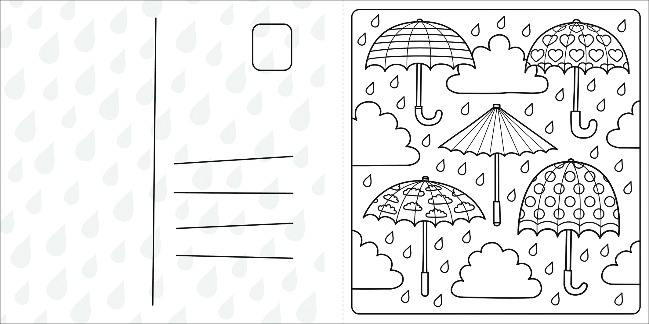 Sample content 3_Super Cuties: A Cozy Comfy Rainy Day Coloring Book