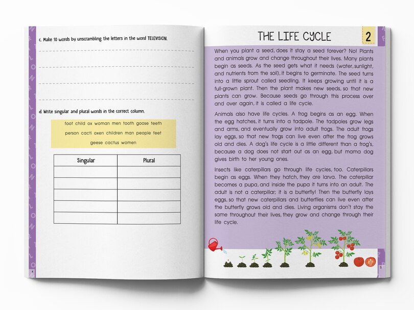 Aper&ccedil;u du contenu 2_Super Fun Reading Comprehension - Activity Workbook For Children - Level 2