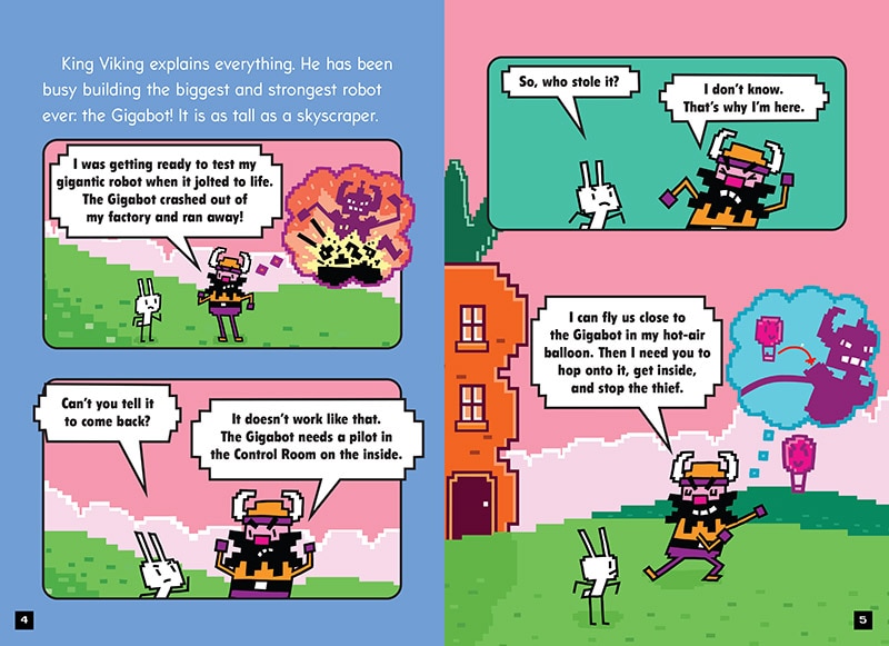 Aperçu du contenu 2_Super Rabbit Boy vs. the Gigabot!: A Branches Book (Press Start! #16)