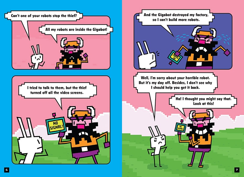 Aperçu du contenu 3_Super Rabbit Boy vs. the Gigabot!: A Branches Book (Press Start! #16)