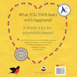 Back cover_My Heart Fills With Happiness / sâkaskinêw nitêh miywêyihtamowin ohci