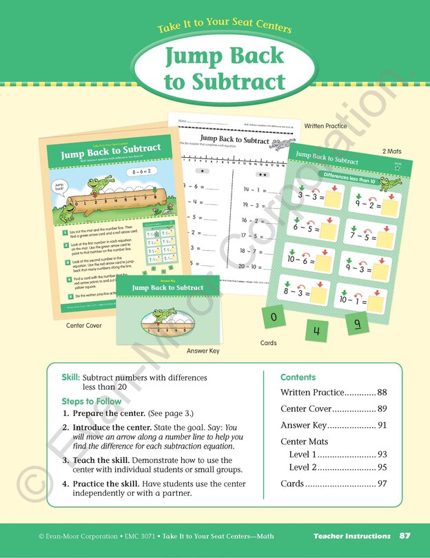 Sample content 2_Take It to Your Seat: Math Centers, Grade 1 Teacher Resource
