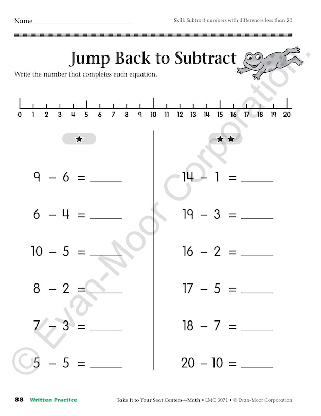 Sample content 3_Take It to Your Seat: Math Centers, Grade 1 Teacher Resource