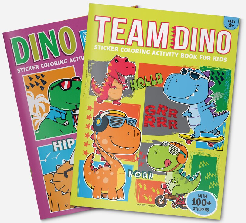 Aper&ccedil;u du contenu 3_Team Dino Sticker Coloring Book For Kids