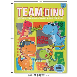 Aper&ccedil;u du contenu 4_Team Dino Sticker Coloring Book For Kids