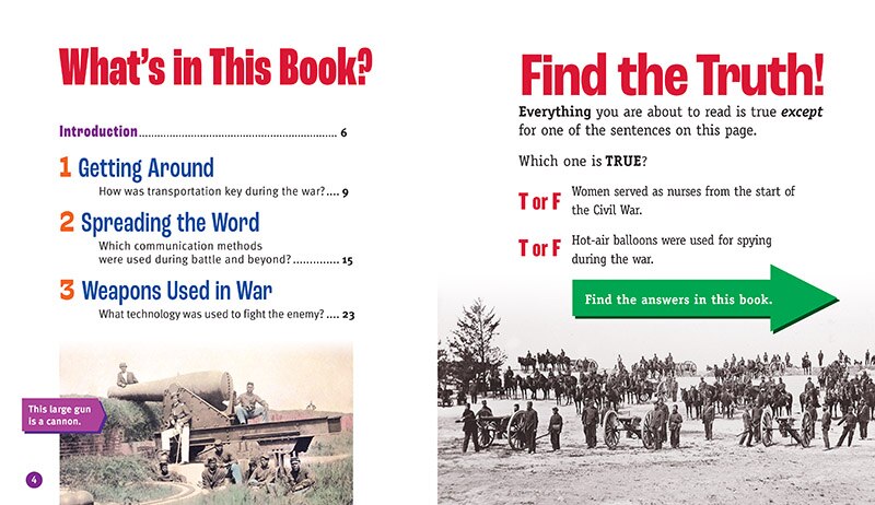 Table of contents_Technology of the American Civil War (A True Book: Exploring the Civil War)