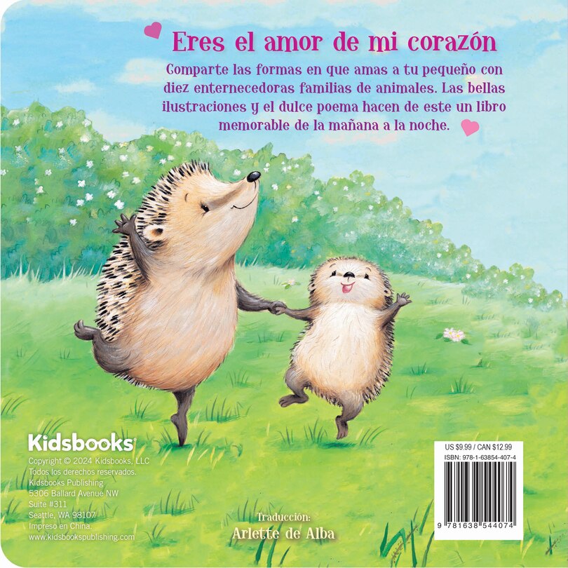 Back cover_Tender Moments: Eres El Amor de Mi Corazón - You Are the Love in My Heart (Spanish Edition)