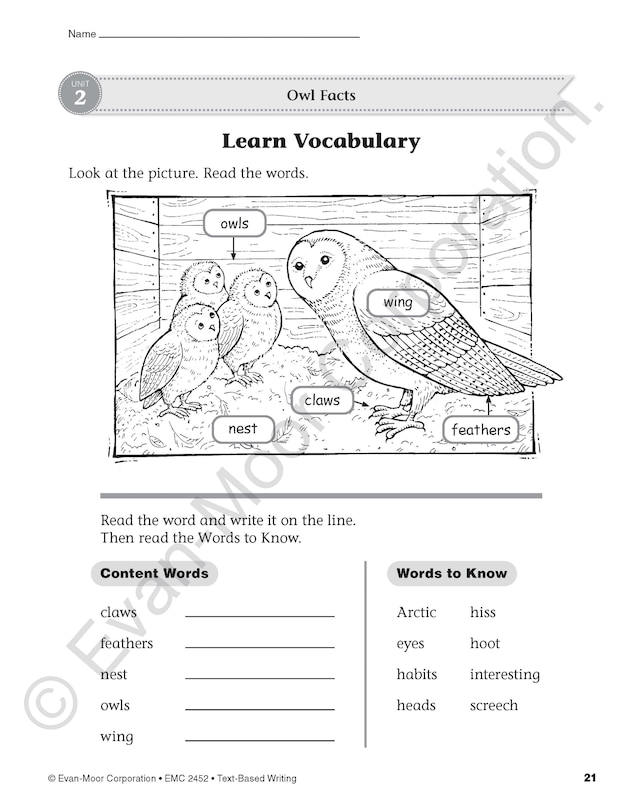 Sample content 4_Text-Based Writing, Grade 2 Teacher Resource