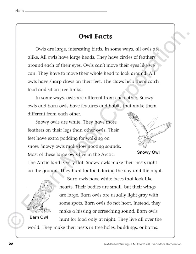 Sample content 5_Text-Based Writing, Grade 2 Teacher Resource